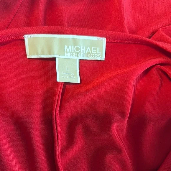 MICHAEL Michael Kors Red Sheath Dress w/Slit for Christmas or Valentines - Picture 2 of 7